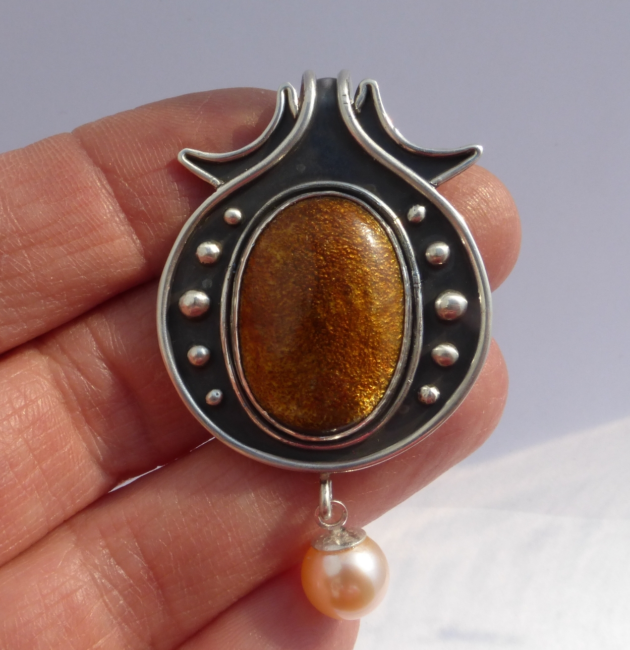 beginning jewelry making silver pendant IBEG