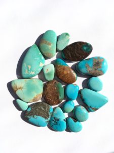 Assorted turquoise cabochons