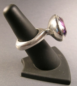 Carved wax and cast ring, student work, Wax Working for Jewelers