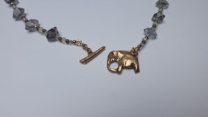 Necklace clasp in Bronze PMC, Suz O'Dell, Bronze Precious Metal Clay