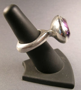 Wax carved and cast ring, student work, Wax Working for Jewelers